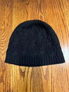 Nordstrom Cashmere Cable Knit Beanie Cap - Black